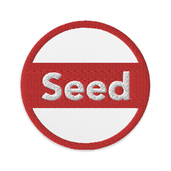 Seed-Embroidered patches-circular&rectangle