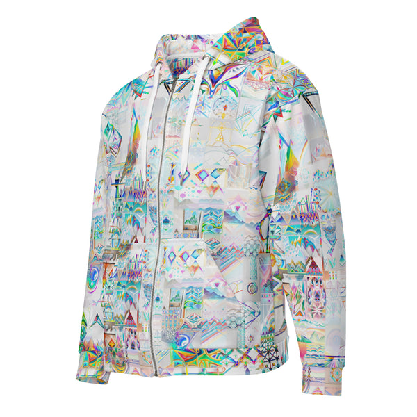 Serene Realms Unisex zip hoodie