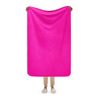 Neon Pink Sherpa blanket