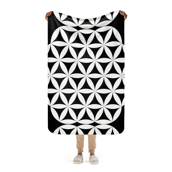 Flower of Life Sherpa blanket