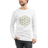 The Flower of Life Tee is Versatile and has long Sleeves - seed