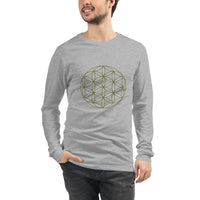 The Flower of Life Tee is Versatile and has long Sleeves - seed